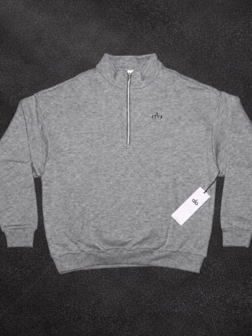 ALO Yoga Accolade Quarter Zip Heather Gray NWT
